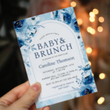 It's a Boy Blue Rose Baby Shower Brunch
