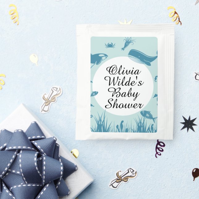 It's a Boy Blue Under the Sea Baby Shower Tea Bag Drink Mix (Packets)