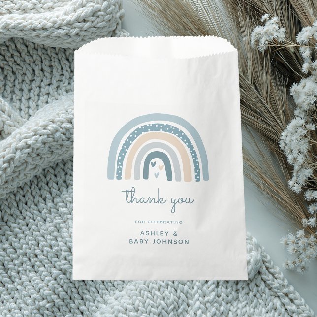 It's a Boy Boho Rainbow Baby Shower Thank You Favor Bag (Creator Uploaded)