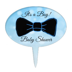 It's a Boy Bow tie Baby Shower Edible Cupcake Top Cake Topper