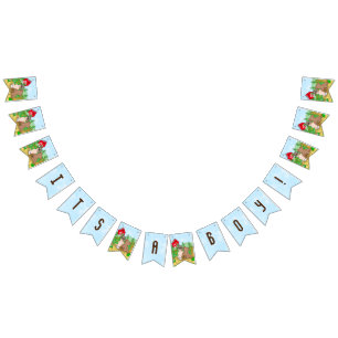 It's a Boy   Boy's Baby Shower  Bunting Flags