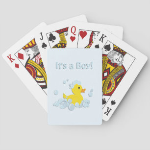 It's a Boy Bubble Baby Blue Poker Cards
