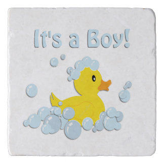 It's a Boy Bubble Baby Blue Trivet