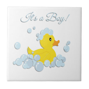 It's a Boy Bubble Baby Shower Ceramic Tile