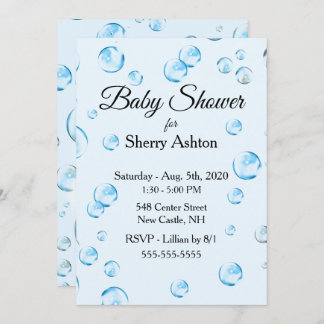 It's a Boy Bubble Baby Shower Invitation