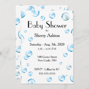 It's a Boy Bubble Baby Shower Invitation