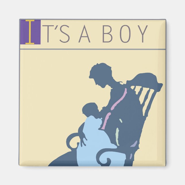 <It's a Boy> by Steve Collier Magnet (Front)