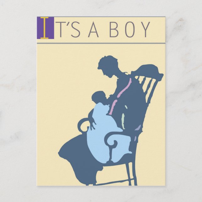 <It's a Boy> by Steve Collier Postcard (Front)