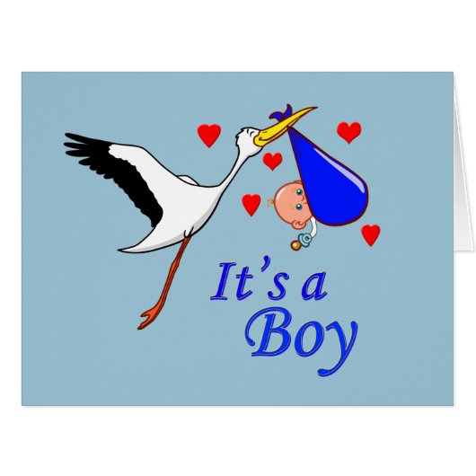 It's A Boy Cards (Front Horizontal)