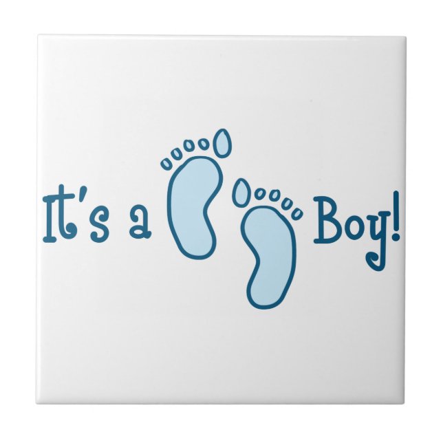 Its A Boy Ceramic Tile (Front)