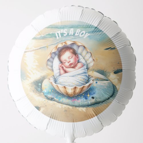 Its a Boy  Coastal Baby Shower Balloon