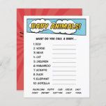 Its A Boy Comic Book Superhero Baby Animals Game