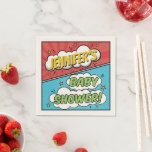 Its A Boy Comic Book Superhero Baby Shower Napkins