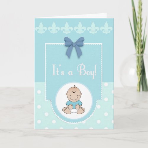 Its A Boy Congratulations New Baby Card