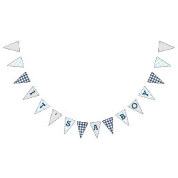 It&#39;s a Boy | Country Gingham Baby Shower Bunting Flags