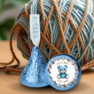 It's a Boy! Crochet Teddy Bear Baby Shower Hershey®'s Kisses®