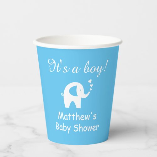 Its a boy custom baby shower party paper cups