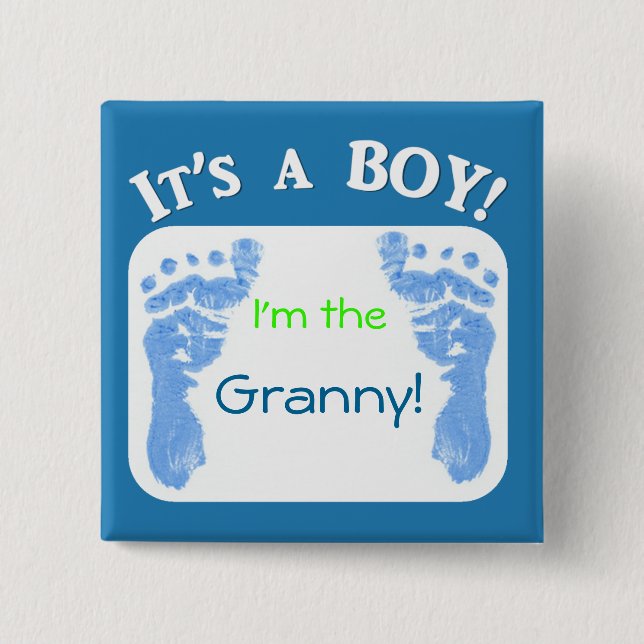 It's a Boy! Customize your baby button (Front)