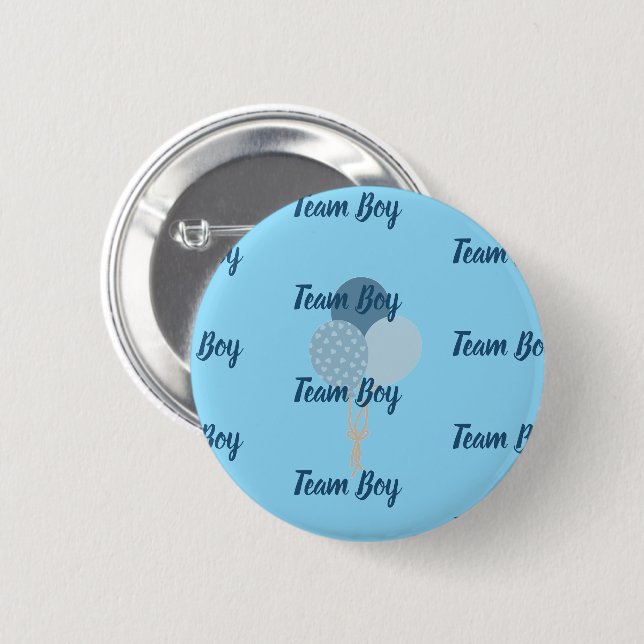 It's A Boy Cute Baby  Announcement Button (Front & Back)