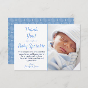 It's A Boy Cute Blue Baby Sprinkle Thank You 