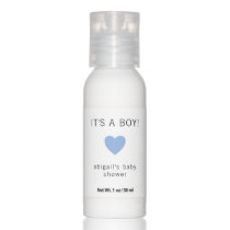 Its a Boy Cute Blue Heart Boy Baby Shower Favor Hand Lotion