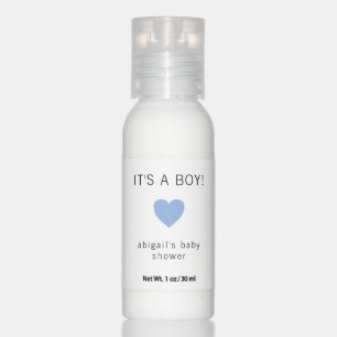Its a Boy Cute Blue Heart Boy Baby Shower Favor Hand Lotion