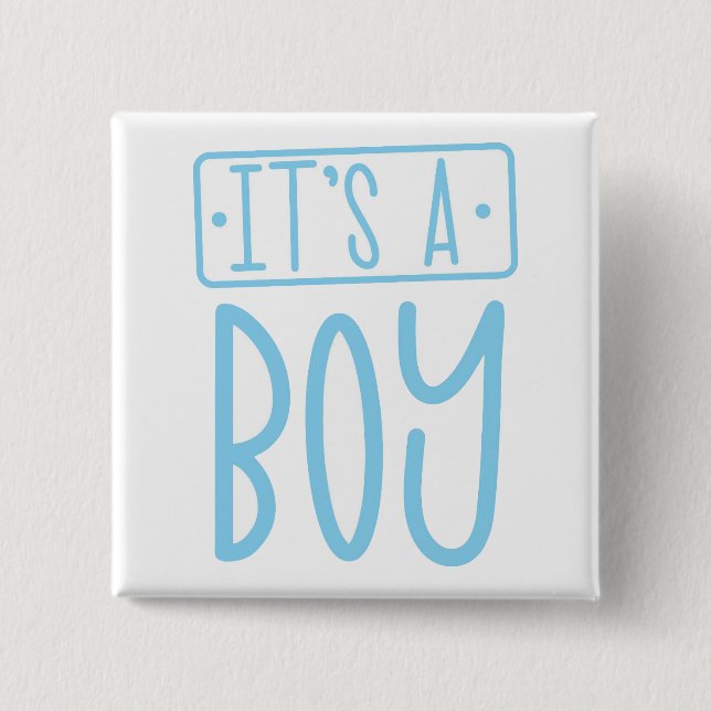 It's a Boy Cute Celebration Button (Front)