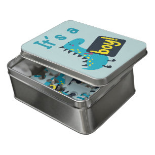 It's a Boy Cute Dinosaur Gender Reveal Baby Shower Jigsaw Puzzle