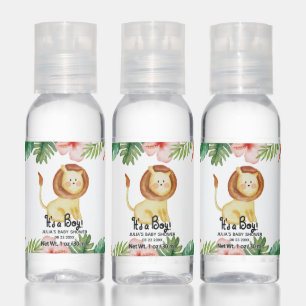 It's a Boy   Cute Lion Baby Shower Hand Sanitizer