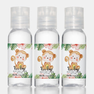 It's a Boy   Cute Monkey Baby Shower Hand Sanitizer
