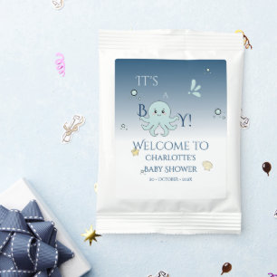 It's A Boy! Cute Ocean Animals Baby Shower Hot Chocolate Drink Mix