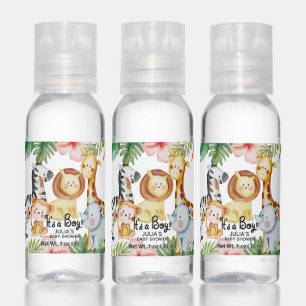 It's a Boy   Cute Safari Animals Baby Shower Hand Sanitizer