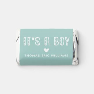 It's a Boy! Cute Typography Green