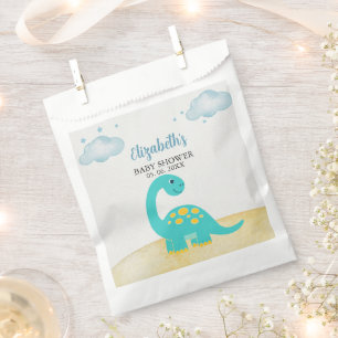 It's a Boy, Cute Watercolor Dinosaur Baby shower Favor Bag