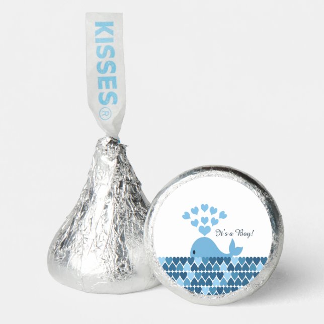 It's a boy Cute Whale  Hershey®'s Kisses® (Front)