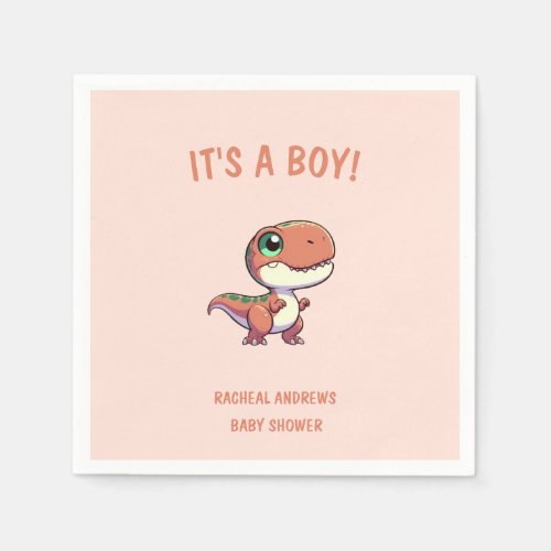 Its a boy Dinosaur Baby Shower Baby Shower Napkins