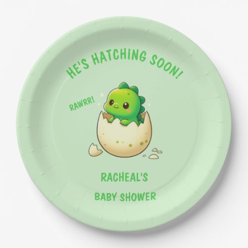 Its a Boy Dinosaur Baby Shower Baby Shower Paper Plates