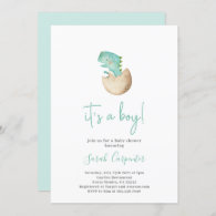 It's a Boy dinosaur baby shower boy Invitation