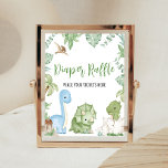 It's A Boy Dinosaur Baby Shower Diaper Raffle Poster<br><div class="desc">Make your event special with this Boy  Dino Baby Shower with our cute and lovely printable Diaper Raffle Sign featuring adorable Dinosaur theme. Download,  personalize,  and create lasting memories with this perfect touch for your joyous celebration!

BS661</div>
