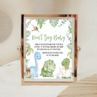 It's A Boy Dinosaur Baby Shower Don't Say Baby