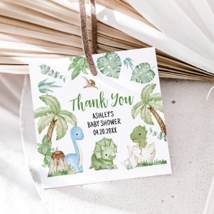 It's A Boy Dinosaur Baby Shower  Favor Tags