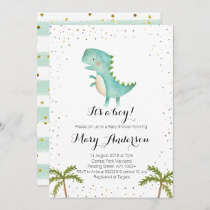 It's a Boy Dinosaur Baby Shower Invitation