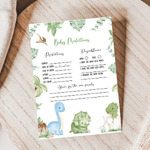 Its A Boy Dinosaur Baby Shower Predictions Game