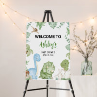 It's A Boy Dinosaur Baby Shower Welcome Sign