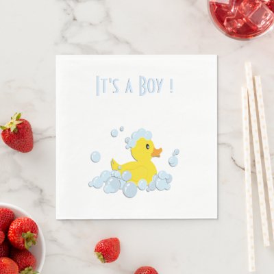 It's a Boy Duck Napkins