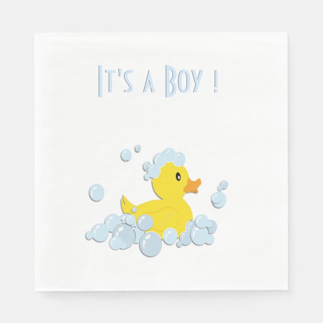 It's a Boy Duck Napkins (Front)