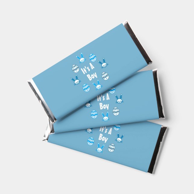 It's a Boy Easter Hershey Bar Favors (Front)