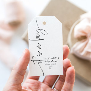 It's a boy Elegant Calligraphy Baby Shower Gift Tags