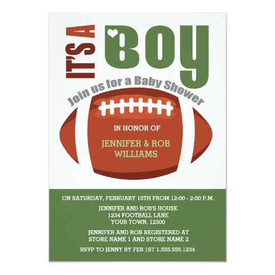 Football Baby Shower Invitation Template 5