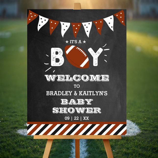 It's A Boy! Football Themed Baby Shower Welcome Foam Board (Creator Uploaded)